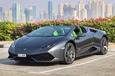 Grey Lamborghini Huracan Spyder
