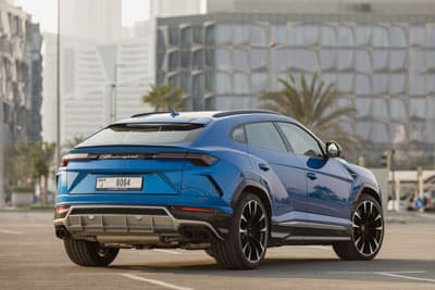 Blue Lamborghini Urus