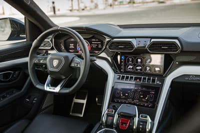 Blue Lamborghini Urus