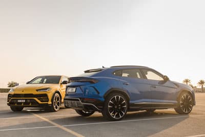 Blue Lamborghini Urus