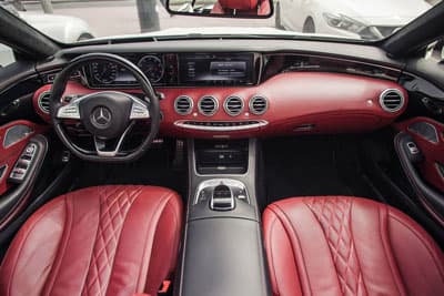 White Mercedes S500 Coupe