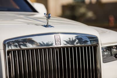 White Rolls Royce Cullinan